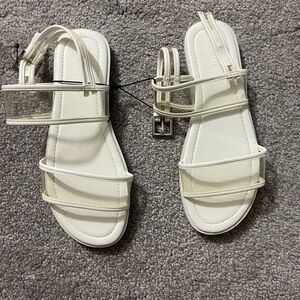 Elegant White Strappy Sandals